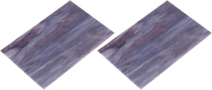 MECCANIXITY 2 Pcs Stained Glass Sheet Mosaic Tile 7.9 Inch x 5.9 Inch Dark Purple Stained Glass Sheets for Crafts DIY Art Project