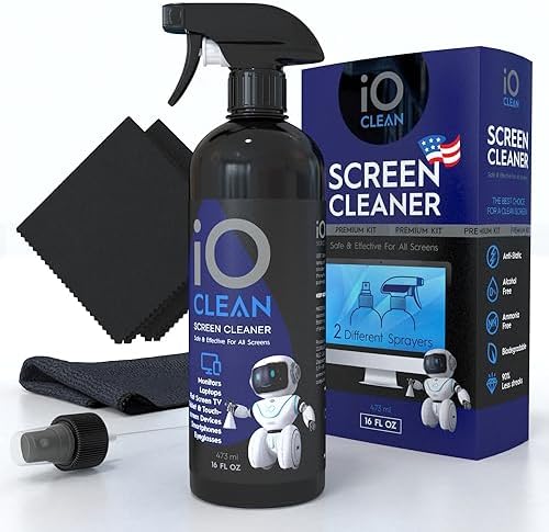 Screen Cleaner Spray – Large Cleaning Kit by iOCLEAN