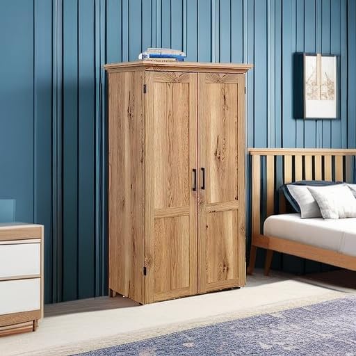 Sauder Miscellaneous Storage Craft & Sewing Armoire, Timber Oak Finish