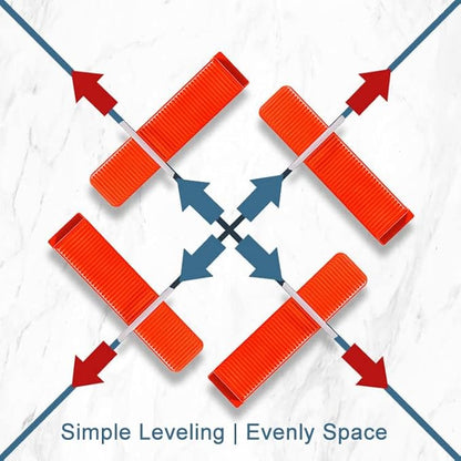 Tile Leveling System Clips 1/8" 2000 Piece 3.0mm Tile Leveler Clips DIY Tile Spacers Tile Leveling Clips for Professional Ceramic Tile and Stone Installation