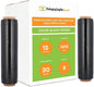 PSBM Black Stretch Wrap, 15 Inch x 1476 Feet, 8 Pack, Tinted Pre-Stretched Shrink Wrap Film for Moving, Packaging, Pallet Wrapping