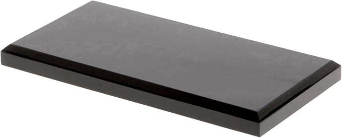 Plymor Black Acrylic Rectangular Beveled Display Base, 6" W x 3" D x 0.5" H, Pack of 6