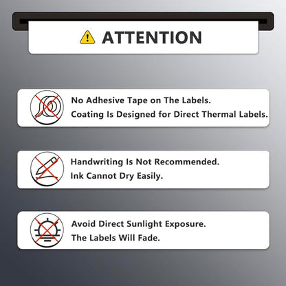 BETCKEY - 3" x 1" (76 mm x 25 mm) Address Removable Film Label - Durable Waterproof - Compatible with Zebra & Rollo Label Printer [6 Rolls, 8250 Labels]