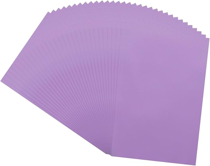 MECCANIXITY 100 Sheet Colored Vellum Paper 4" x 6", 100gsm Translucent Printable Vellum Sheets for Printing Wedding Invitations Inkjet Laser Printer, Purple