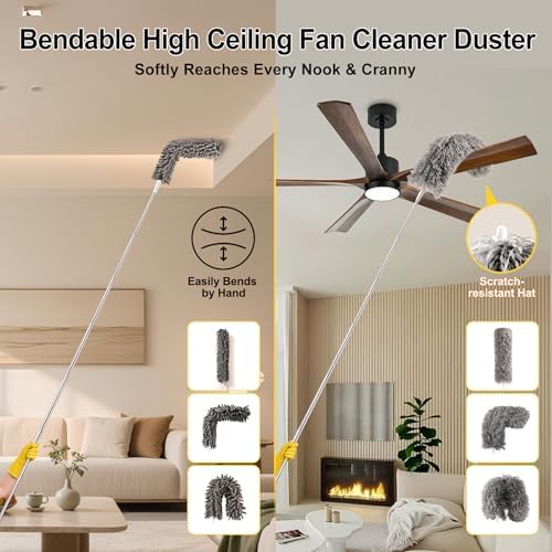 Tiumso Microfiber Feather Duster 5-in-1 Kit, Dusters - Image 5