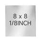 304 Stainless Steel Sheet - 8" X 8" X 1/8" Thin Stainless Steel Plate 1/8 Inch Thickness with Protective Film Metal Sheets Shim Stock Sheets for Kitchen DIY Crafting etc. (203 x 203 x 3 mm)