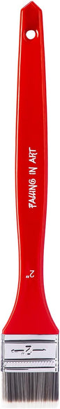 Falling in Art Flat Paddle Paint Brush with Long Handle, Large Scale Brush for Oil and Acrylic Paints, 2 Inch
