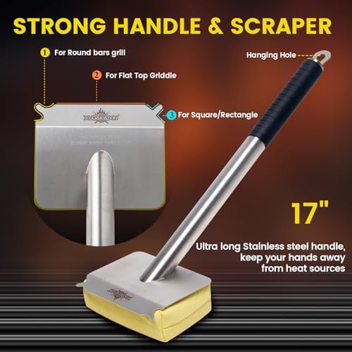 XUDAKAIXIN Grill Brush Bristle Free, BBQ Replaceable Scraper Cleaning Head - Image 4