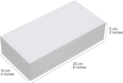 Crafare 8 Pack Craft Foam Blocks 8X4X2 Inch Polystyrene Brick Rectangle for Arts,School Modeling Projects Sculptures,Floral Arrangements,Party Table Centerpieces