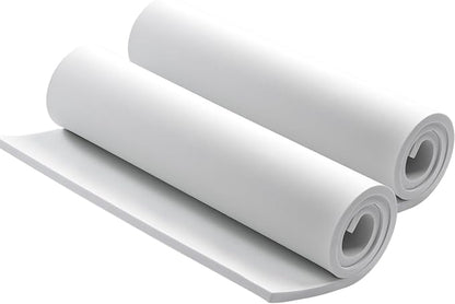 AMZQNART 2Pcs EVA Foam 6mm, Cosplay Foam 16x59 inch White, High Density 90 kg/m³, for Craft Projects Cosplay Costumes, Fake Weapons, Decorations, Christmas, Easter, Thanksgiving, etc.