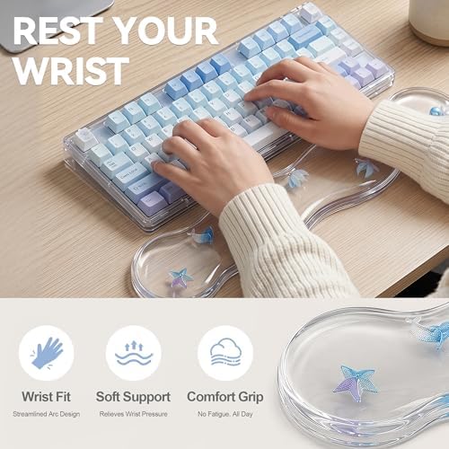 Clear Gel Wrist Rest for Keyboard and Mouse, Ergonomic Non-Slip Silicone Mouse - Image 6