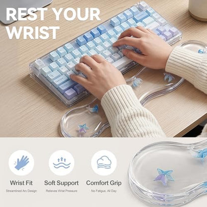 Clear Gel Wrist Rest for Keyboard and Mouse, Ergonomic Non-Slip Silicone Mouse - Image 6
