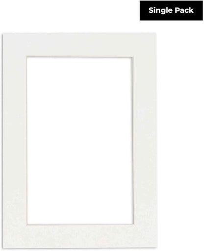 5.5x8.5 Mat for 8.5x11 Frame - Precut Mat Board Acid-Free Show Kit with Backing Board, and Clear Bags Textured White 5.5x8.5 Photo Matte For a 8.5x11 Picture Frame Matboard for Framing, Pack of 1 Mat
