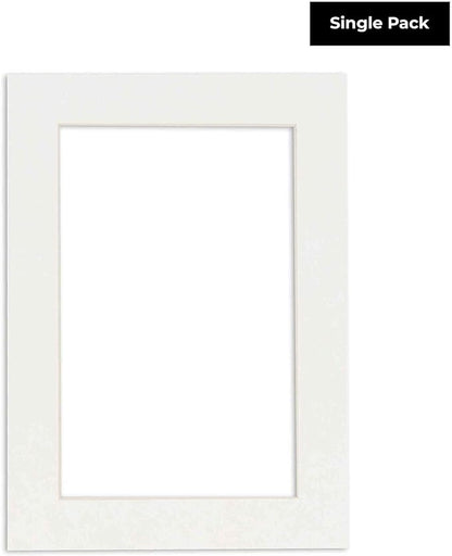 5x7 Mat for 8.5x11 Frame - Precut Mat Board Acid-Free Textured White 5x7 Photo Matte For a 8.5x11 Picture Frame, Premium Matboard for Family Photos, Show Kits, Art, Picture Framing, Pack of 1 Mat
