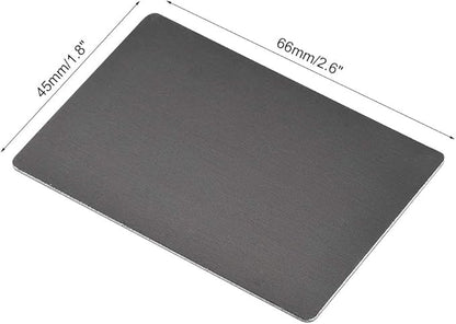 uxcell Blank Metal Card 66x45x1mm Anodized Aluminum Plate for DIY Laser Printing Engraving Black 5 Pcs