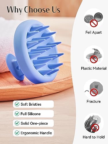 HEETA Silicone Scalp Massager Hair Scrubber Shampoo Brush - Image 4