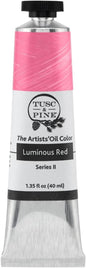 Tusc & Pine Artist Oil Paint - Luminous Red, 40 ml, Non-Yellowing, Rich & Creamy Consistency, Maximum Pigment Load, Small Batch Milled Oil Paints Made in the USA for Professional Artists