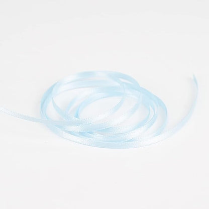 HUIHUANG Light Blue Thin Satin Ribbon 1/8 inch Ribbon 100 Yards Roll Double Face Craft Ribbon for DIY Crafts Gift Wrapping Bows Decoration Sewing and Invitation Card Hanging Tags Baby Shower Decor