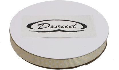 Polka Dot Grosgrain Ribbon 25 Yard Each Roll 100% Polyester (3/8", Beige)