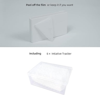 Acrylic Erasable Screen Top Initiative Trackers 6PCS for DND, Other Tabletop RPG (White 6pcs)