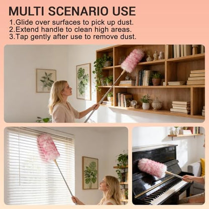Lambswool Duster Extendable 22–55 Inch Natural Wool Duster - Image 6