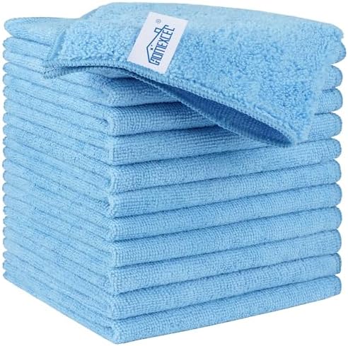 HOMEXCEL Blue Microfiber Cleaning Cloth, Microfiber Towels by HOMEXCEL