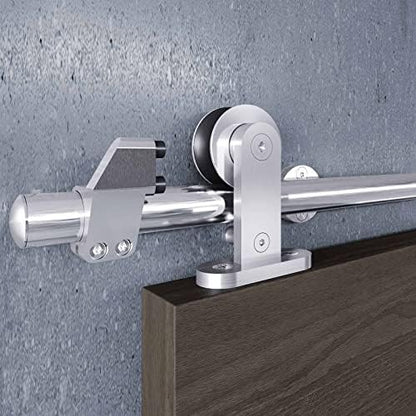 EaseLife 6 FT Top Mount Stainless Steel Sliding Barn Door Hardware Track Kit by EaseLife