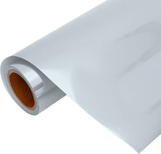 3 Yard x 20" Wide Roll Threadart Metallic Foil Silver Heat Transfer Vinyl Film | Compatible with Venture Explore and Maker, Silhouette Cameo, & Large Format Cutters