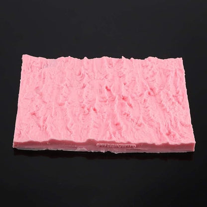 Rectangle Cake Tree Bark Texture Design Silicone Icicle Lace Bread Baking Non Stick Fondant Impression Mat Desserts DIY Baking Tool for Cakes Decorating Wedding Celebrations