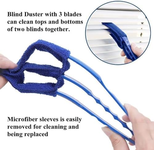 Window Shutter Cleaner Duster Brush, Microfiber Window Blind Cleaning Tool - Image 2