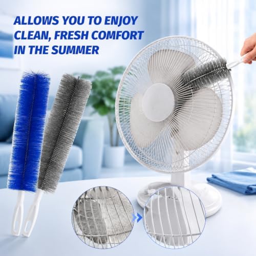 2Pcs Bendable Microfiber Head, Fan Cleaning Brush Bendable Cobweb Duster - Image 4
