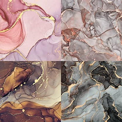 Marbled Scrapbooking Paper Pad 6x6, Glittered Watercolor Single-Sided Decoupage Paper Vintage, Card making Colorbok Pattern Paper, Decorative cricut craft paper journaling supplies aesthetic