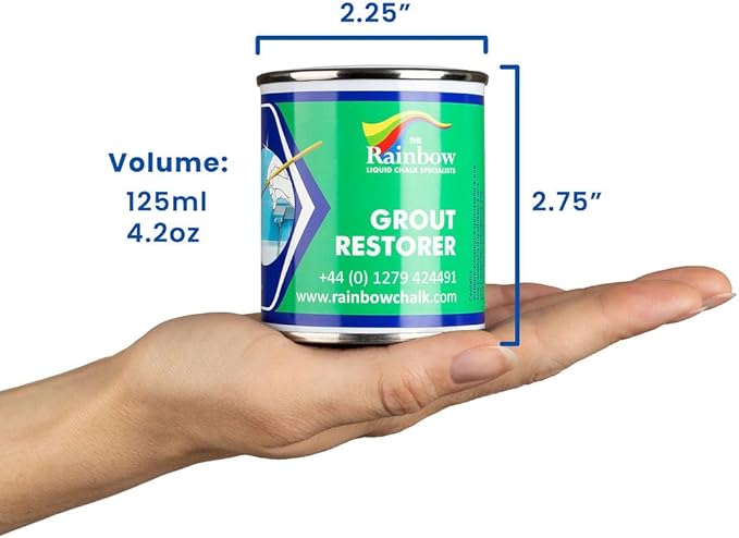 Grout Pen Grout Paint: Waterproof Tile Paint Grout Refresh Restorer for Floor, Kitchen & Bathroom Shower Tiles - Winter Grey - Can Size for Larger Projects - 125ml (4.2oz)