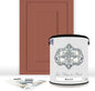 ALL-IN-ONE Paint, Durable cabinet and furniture paint. Built in primer and top coat, no sanding needed. Includes our 30 featured color card - Brick (burnt cinnamon), Gallon