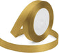 Golden Ribbon 5/8 Inches x 25 Yards, Golden Satin Fabric Silk Ribbon for Gift Wrapping, Bows Making, Floral Bouquets, Wreaths, DIY Handicrafts, Sewing Projects, Baby Shower and Wedding Party