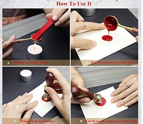 Vintage Santa Claus Monogram Sealing Wax Seal Stamp Gold Metal Handle Kit Custom Invitation Embellishment Christmas Gift Wrap Package Custom Logo Words Wax Seal Stamp Set