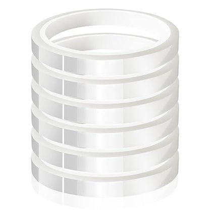 6 Rolls 10mm x33m(108ft) Clear Heat Tape,Transparent High Temperature Heat Resistant Tape,Heat Transfer Tape for Heat Press and Sublimation,Heat Transfer Vinyl,No Residue