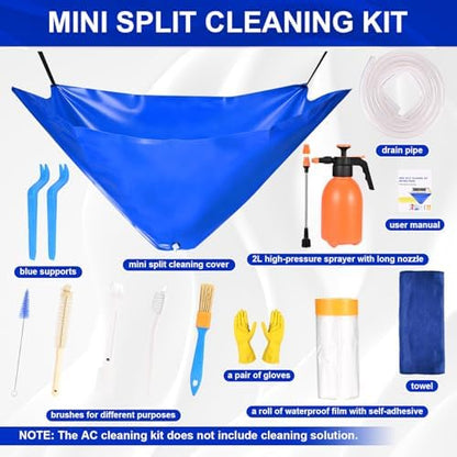 14Pcs Mini Split Cleaning Kit, Professional Mini Split Cleaning Bag - Image 5