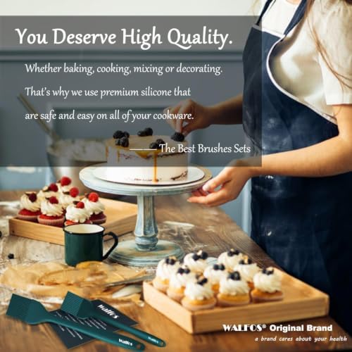 Walfos 600℉ Heat Resistasnt Basting Brush, BPA Free Silicone Pastry Brushes - Image 7