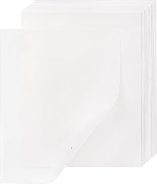 110 Sheets Transparent Vellum Paper - 8.5 x 11in 100GSM Translucent Matte Art Paper for DIY Printing Drawing Wedding Invitations Greeting Cards Decor Gift Wrapping PAP02TP110