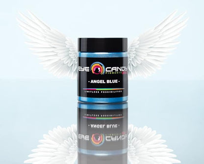 Eye Candy Pigments Premium Blue Mica Powder - Angel Blue (50gr) - for Epoxy, Resin, Soap, Paint, Woodworking, Acrylic Pouring, Bath Bombs, Fishing Lures - DIY Arts and Crafts Additive