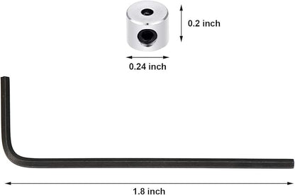 Leinuosen 60 Pieces Pin Keepers Locking Clasp Pin Backs Replacement with Wrench (Silver Color, 6 x 5 mm)