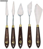 Creative Mark Stainless Steel Palette Knife Painting Tools - Paint Palette with Wooden Handle - Variety of Shapes and Sizes - Collection 5B, Set