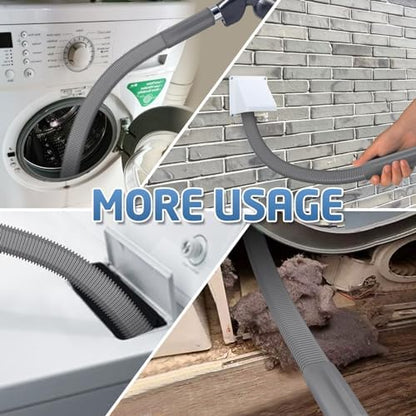 PetOde 2Pcs Dryer Vent Cleaner Kit Universal Vacuum Hose Attachment & Brush - Image 2