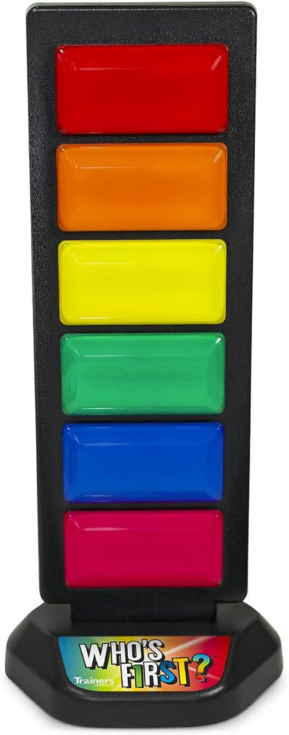 Trainers Warehouse Who's First? v3 Wireless Game 6 Buzzer System | Foster Gameshow Excitement in The Classroom - Includes Light Tower & USB Port & Randomizer | Make Trivia and quizzes Fun!