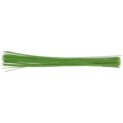 Decora 24 Gauge Green Floral Wire Green Paper-Wrapped Floral Stem Wires for Crafts 16 inch,50/Package
