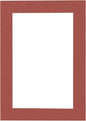 8.5x11 Mat Bevel Cut for 7x9 Photos - Acid Free Brick Red Precut Matboard With Backing Board and Crystal Clear, Self Seal Photo Mat Bag - For Pictures, Photos, Framing - 4-ply Thickness