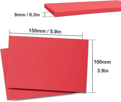 25 Pcs 4"x6" Rubber Carving Blocks, Linoleum Blocks, Stamp Carving Blocks for Printmaking, Linocut Artists, Crafts and More,red by KUKLIPJIM.