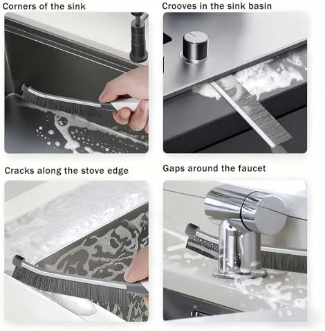 Crevice Cleaning Brush Set-9-Piece, Scratch-Free Hard Bristle Gap Scrubber - Image 5