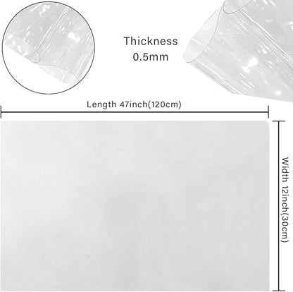 HYANG Transparent PVC Super Clear Holographic Vinyl Sheets 1 Roll 11.8''x47'' (30cmx120cm) for DIY Bows Earrings Bags DIY Crafts Making (HY-101)